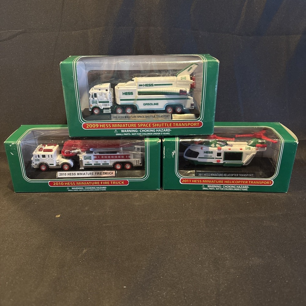 Hess Mini Truck Collection Lot of 3 2009, 2010  & 2011 Nib